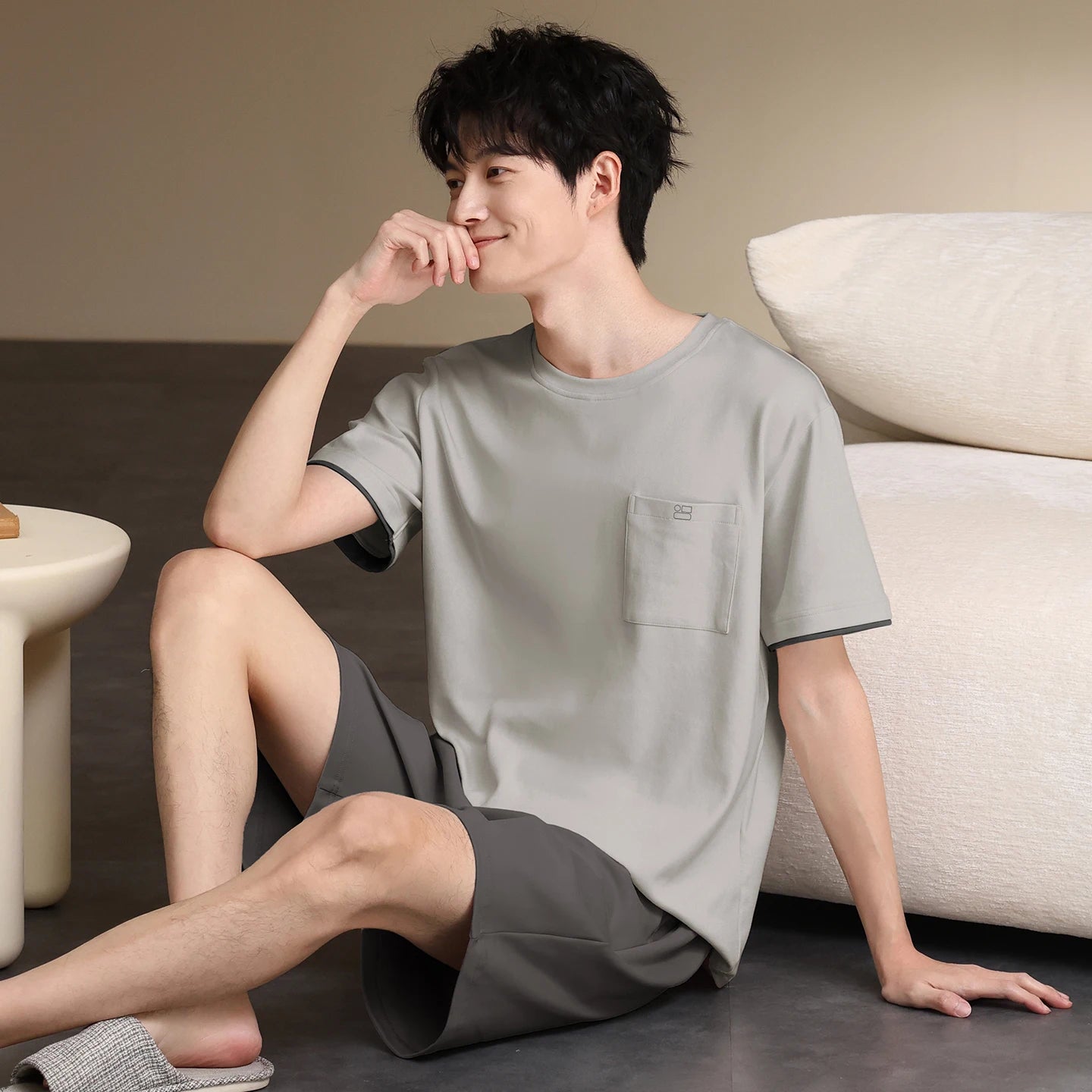 Pyjamas Male Full Pure Cotton Fashion Men Short Sleeve Short Pants Pajamas Set 2 Piece/set Summer Pijama Hombre Home Lounge Gift