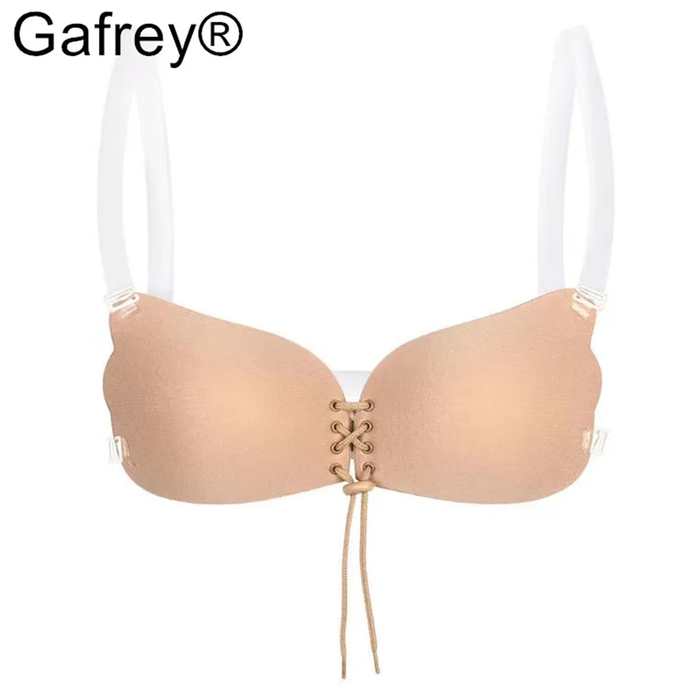 Invisible Strapless Adhesive Stick Bra Strapless Push Up Bras Women Sexy Backless Lingerie Seamless Silicone Bralette Underwear