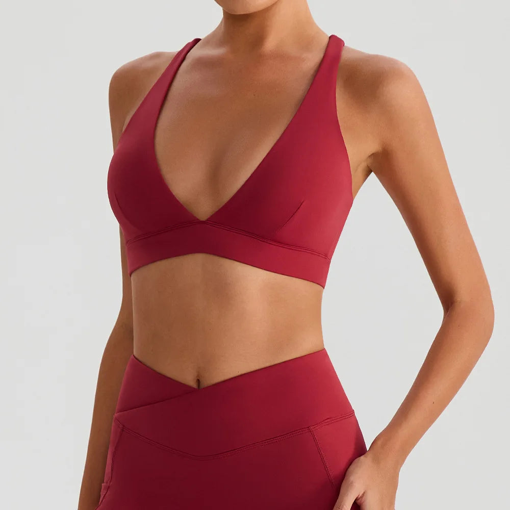 Sports Bras For Women Gym Top Shockproof Elastic Fitness Sports Underwear Slim Yoga Crop Top Sports Underwear Athletic Wear