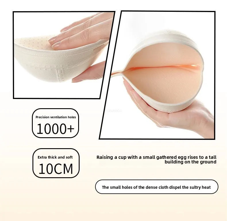 Strapless Push Up Bra 10CM Extreme Lift for Small Bust Backless Adhesive Plunge Bra No Slip Convertible Ultra Padded