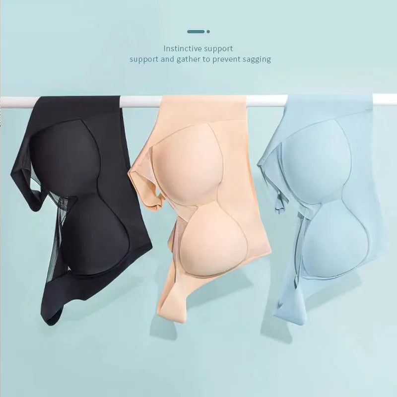 Seamless Bras For Women Large Size Top Comfortable No Wire Push Up Bra Underwear Yoga Fitness Sport Female Lingerie L-3XL