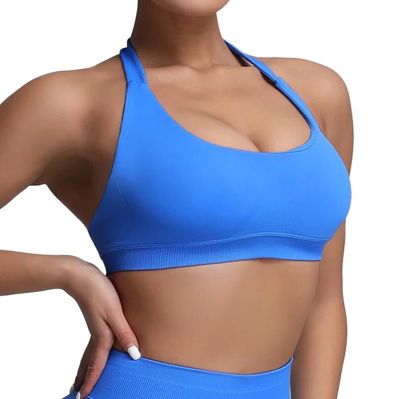 Sports Bra Seamless Sexy Padded Athletic Sport Bras Women Backless Workout Gym Anti-Shock Yoga Crop Top Fitness Bra
