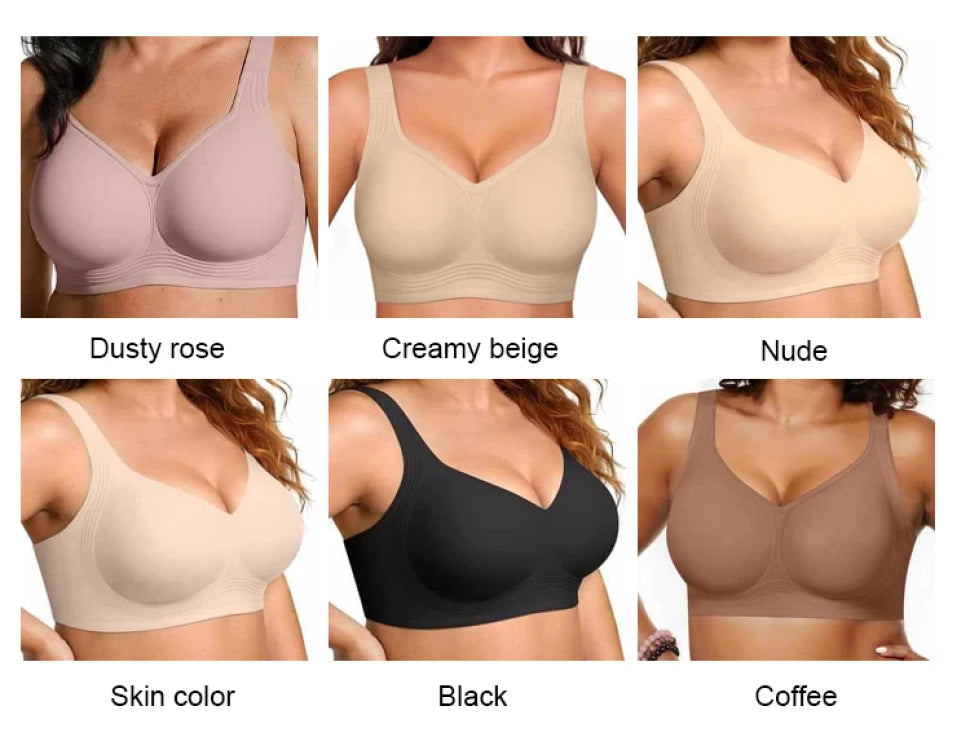 Wireless Seamless Women's Bra, Removable Pads Breathable Bralette,Soft Comfort Fit,Ideal for Daily Casual Outfits&Sleep Wear