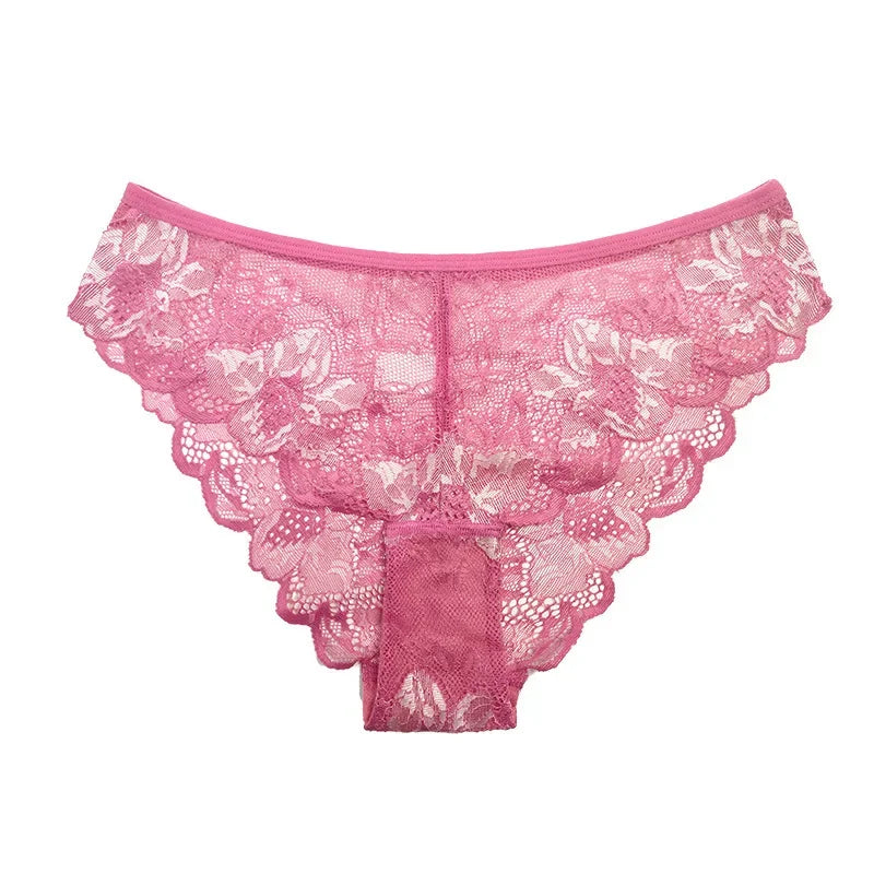 1pcs Large Size S-XXL Sexy Lace Women Panties Low Rise Floral Breathable Comfortable Sexy Lingerie Lady Briefs Fashion Underwear