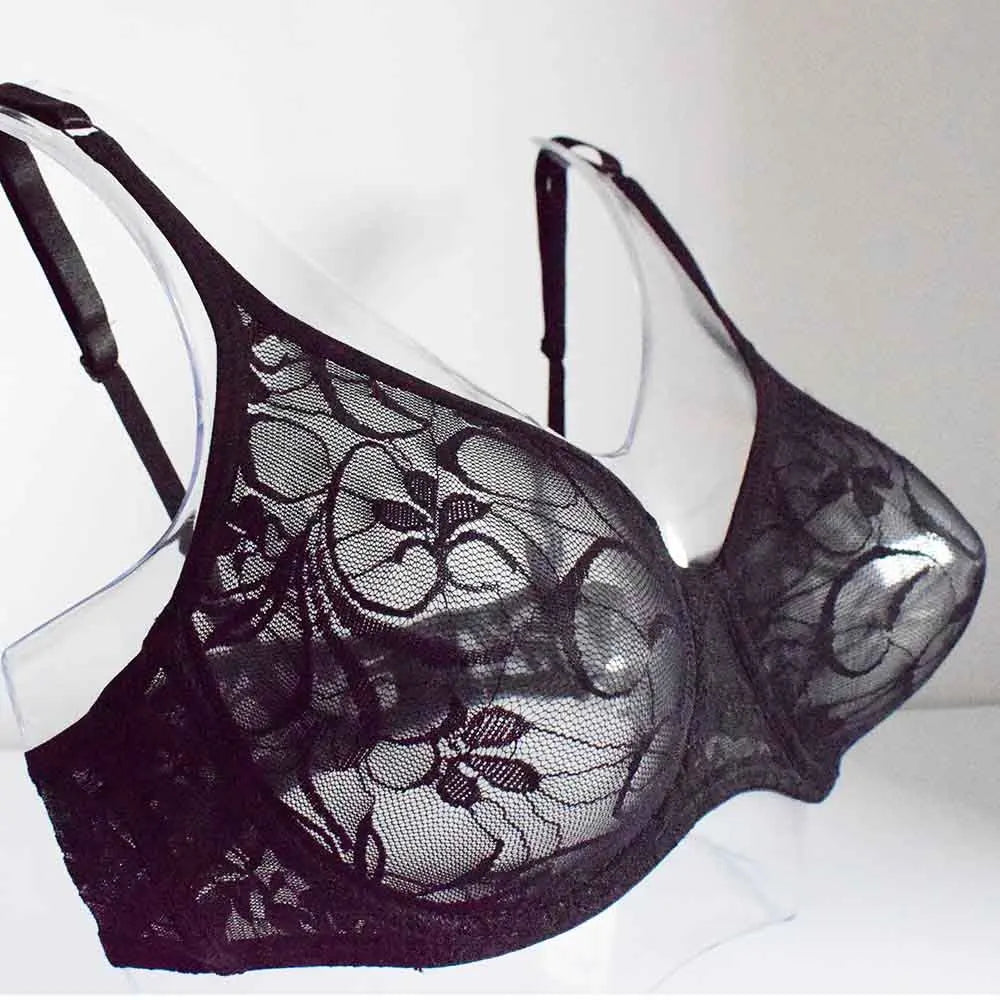 Sexy Womens Bras Unlined Underwire Lace Bra Bralette Unpadded Underwear See Through Lingerie Brassiere BH Top A B C D DD Cup