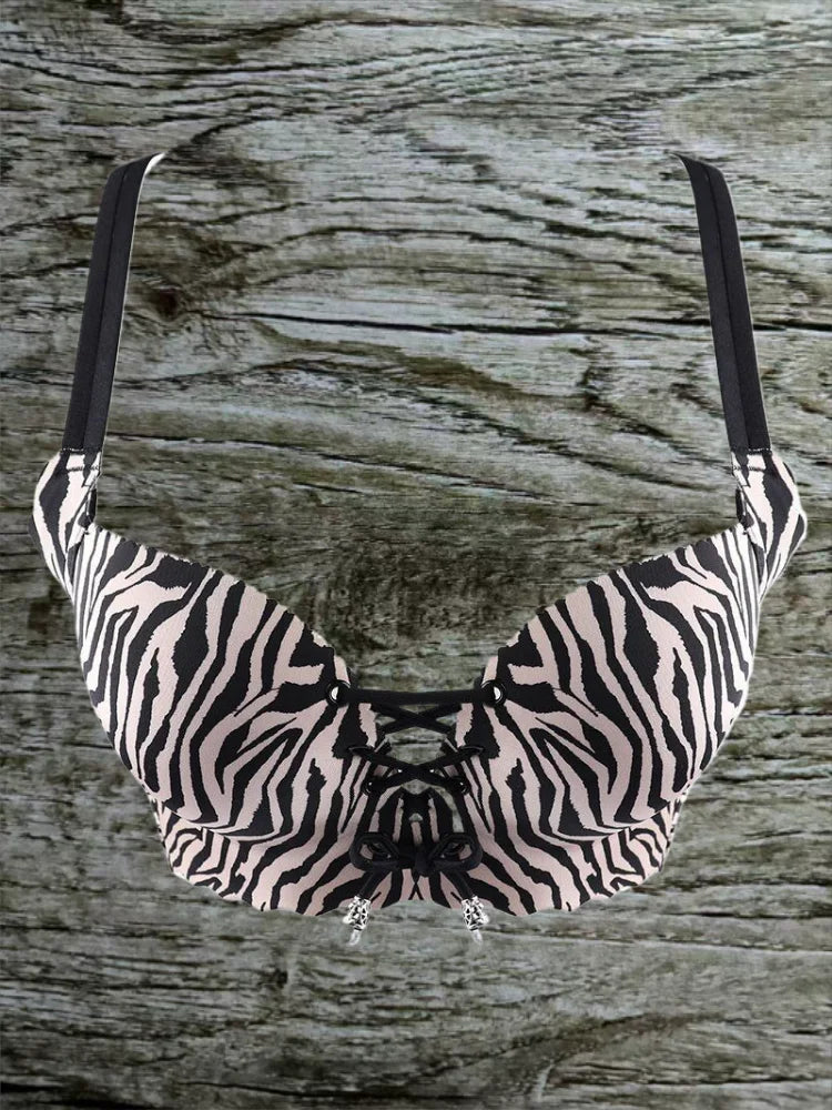 Sexy Push Up Bra Extra Padded for Women, Adjustable Drawstring for Small Bust, No Underwire Comfort Bras with Fashion Back Desig