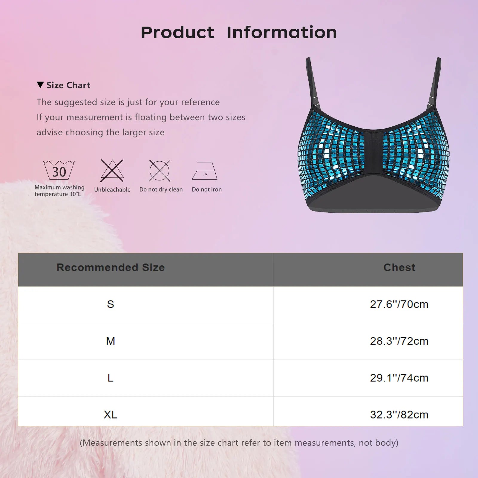 Womens Bikini Swimsuit Tops Glittery Sequin Bra Camisole Tops Adjustable Shoulder Straps Removable Chest Pads Crop Vest Tank Top
