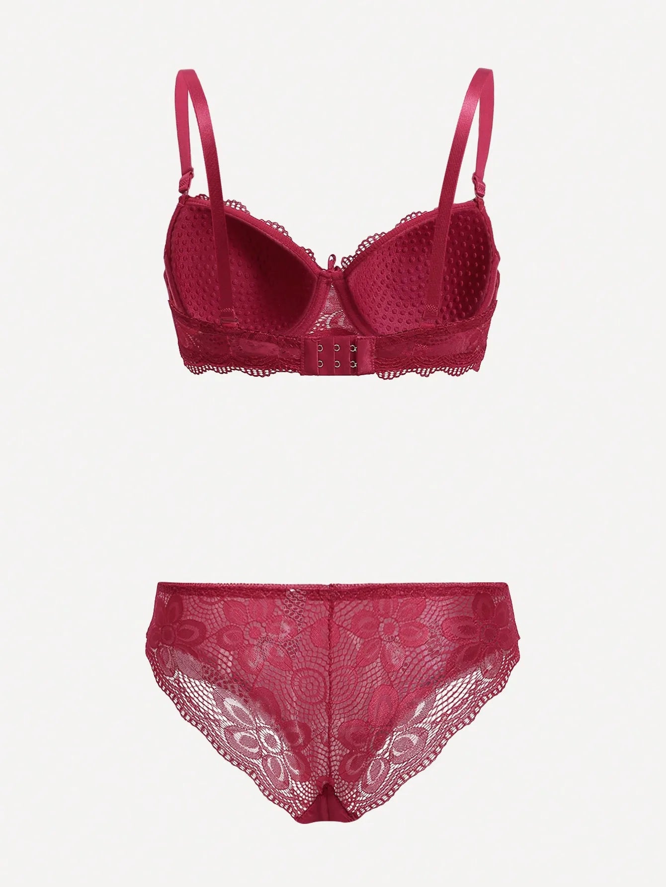 Viomisha Sexy Lingerie Set Lady Push Up Bras Set Transparent Floral Underwire Intimate Pretty Lace Underwear Panty Set
