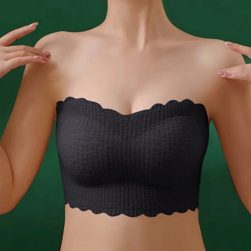 Sexy Invisible Bra Tube Tops Strapless Bras Seamless Bralette Wireless Wedding Brassiere Push Up Underwear Women Lingerie