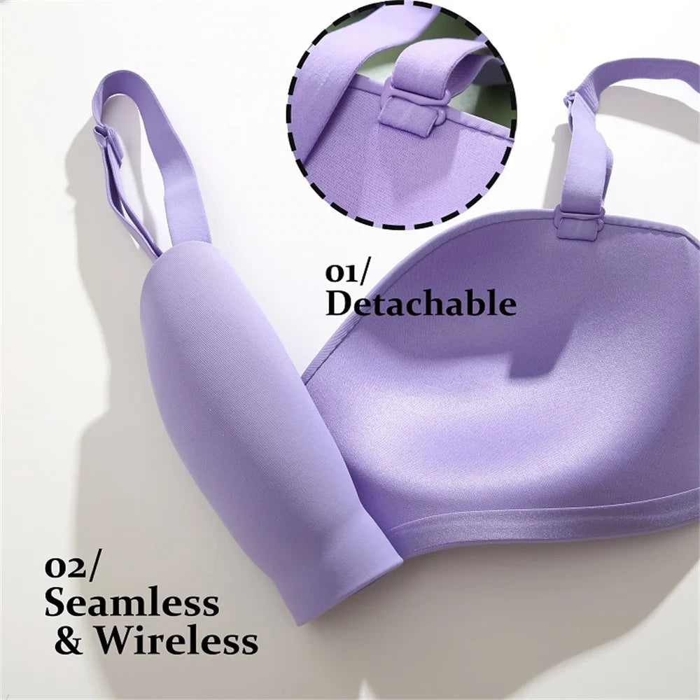 Seamless Sexy Bras Women Invisible Brassiere Adjustable Push Up Bras Female Comfortable Underwear Laides Solid Color Lingerie