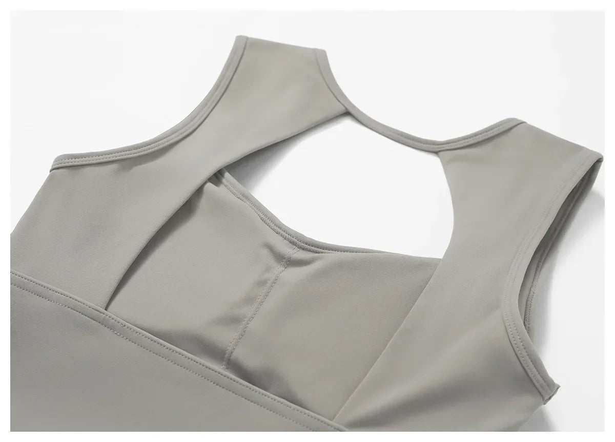 Sexy Sports Bras Women Fitness Vest High Strength Sports Tops Backless Yoga Bra Running Fitness Breathable Shockproof Yoga Bra