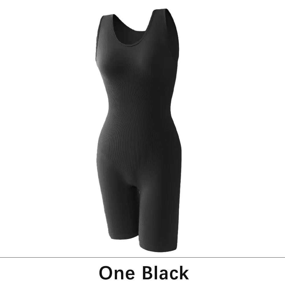 1Peice Shaping Shapewear Bodysuit Tight Body Shaper Black Top