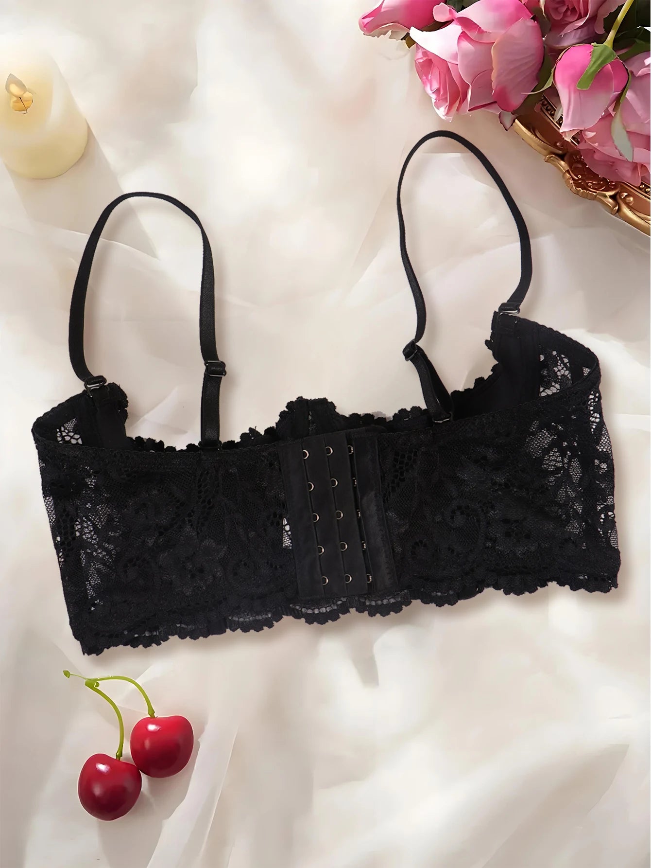 Women No Padding Unlined Hollow Underwire Bra Sexy Lace Comfortable Underwear