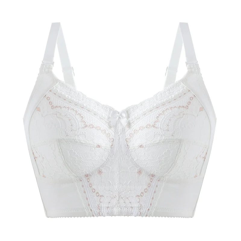 Wire Free Women's Full Coverage Non-Foam Lace Bra 34 36 38 40 42 B C D E F