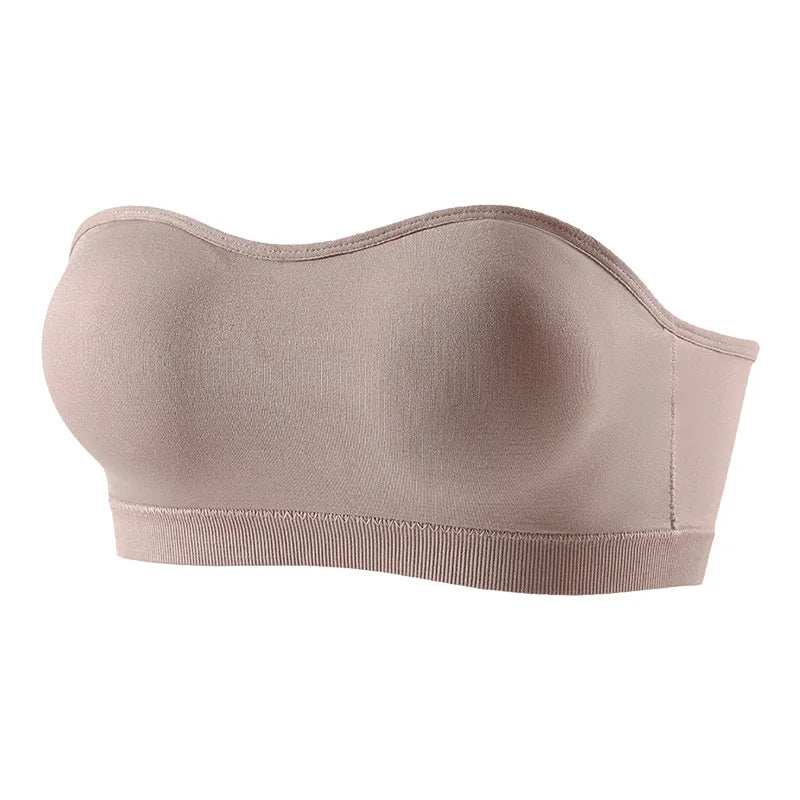 Strapless Push Up Bra For Women Wireless Removable Pad Invisible Daily Brassiere Underwear Seamless Backless Bandeau Bralette