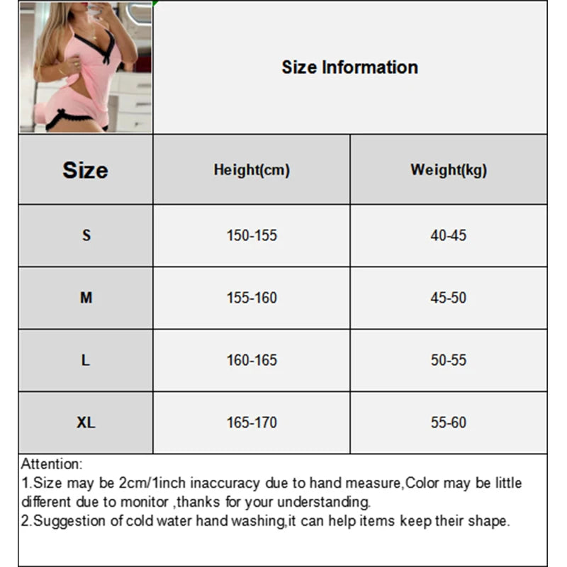 Sexy Lingerie Bow Color Matching Suspenders Two Piece Set Pajamas
