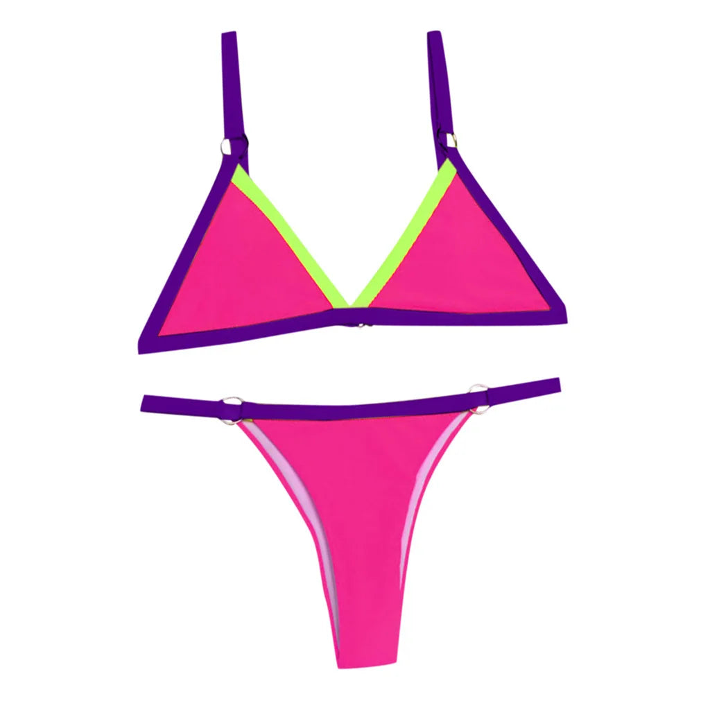 Bikini 2026 New Summer Solid Bikini Set Low Waist Swimwear Women Brazilian Bathing Suit Sexy Swimsuit Female Brazilian Biquini