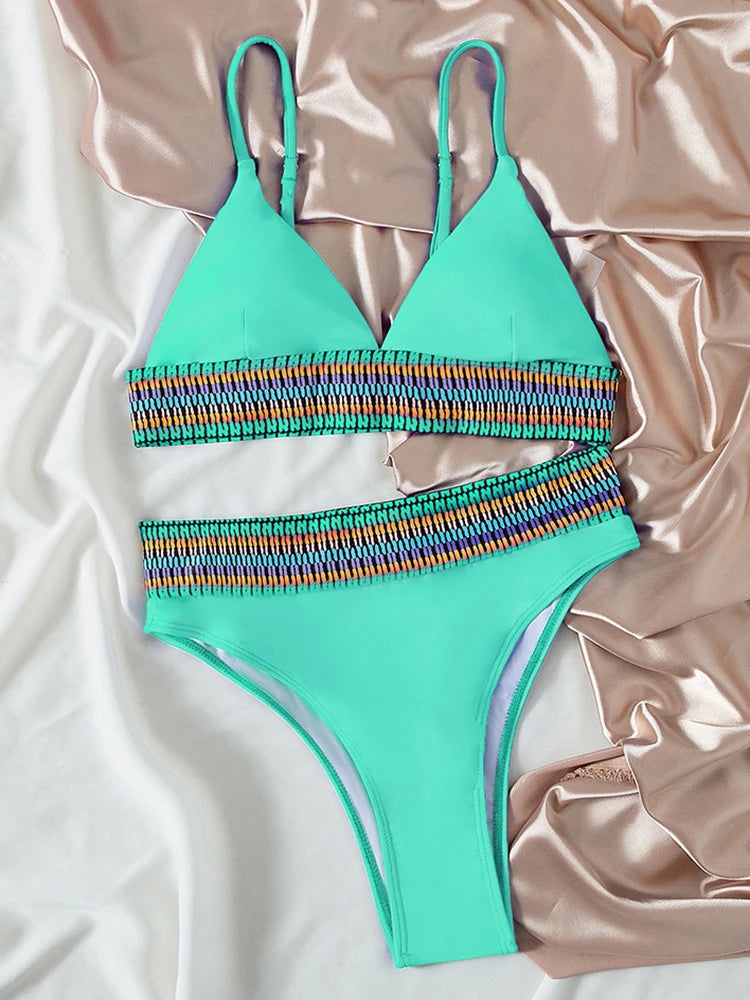 Sexy Bikini 2026 Women Swimwear High Waist Swimsuit Brazilian Bikinis Set 2 Pieces Women Bathing Suit Swim for Summer Beach Wear