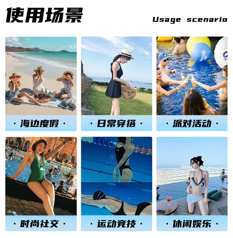 European and American women's one-piece swimsuit swimsuit elegant one-piece fashion simple