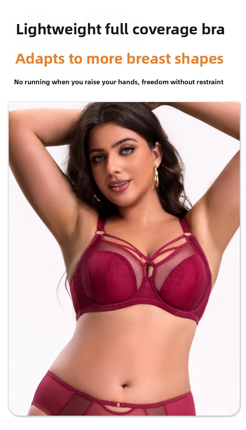 Minimizer Bra for Plus Size Women Full Coverage Wireless Bra D-I Cups | Anti-Sagging Support Breathable Minimize Bust Size