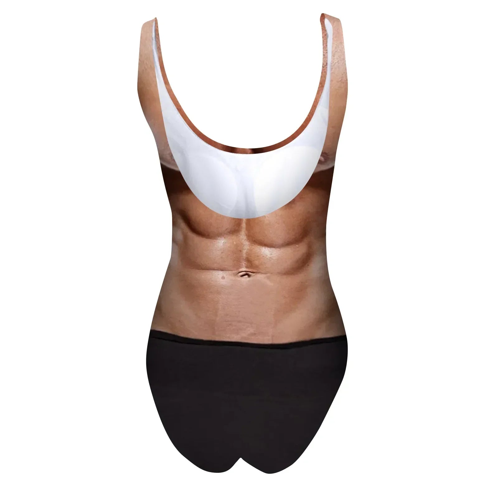 One-Piece Suits 2025 Trendy Women's Sexy Funny 3D Fake Breast Hairy Funny Print Swimsuit Bathing Suit Beach Outfits Bikini Mujer