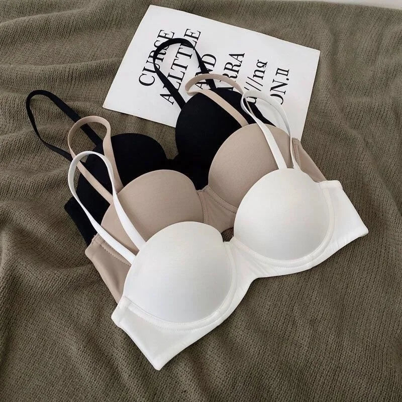 Seamless Push-Up Bras For Women 1/2 Cup Padded Solid Color Bra Ladies Non-wire Comfort Fixed Cup Underwear Sexy Lingerie S-XL