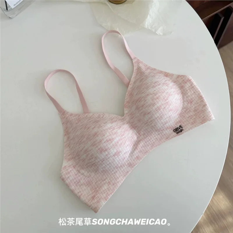 Super Push Up Bra Small Chest to C Cup Seamless Wireless Soft Support Anti-Sagging Youth Comfort Enhancer Lingerie Daily Wear
