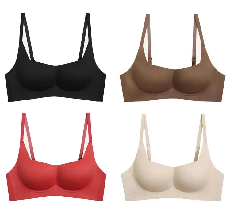 Sexy Push Up Bras French Women's Underwear Wire Free Female Gather Bralette Seamless Iingerie Ladies Comfort Brassiere