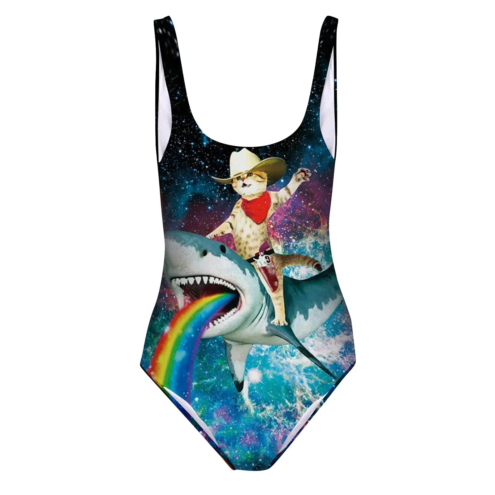 One-Piece Suits 2025 Trendy Women's Sexy Funny 3D Fake Breast Hairy Funny Print Swimsuit Bathing Suit Beach Outfits Bikini Mujer