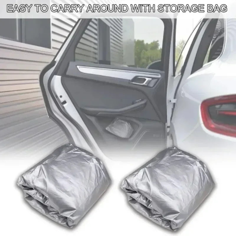 Universal Full Car Cover Portable Outdoor Waterproof UV Protection Anti-Scratch Resistant Car Clothing Auto Dust Cover Accessory