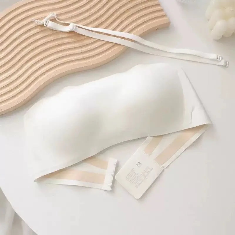 Strapless Bra for Women, Push-up Bra for Small Breasts, Non-slip, Anti-exposure, Seamless Tube Top with Invisible Back Bra