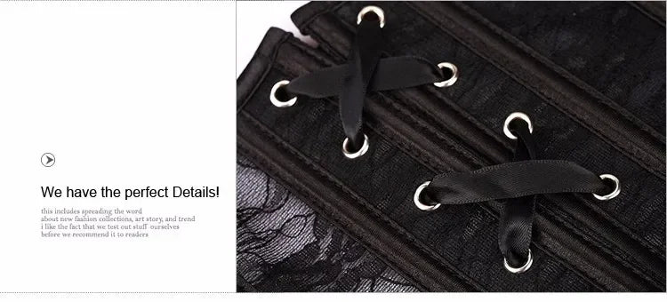 Corset Overbust Bustiers Sexy Corset For Women Lace Perspective Transparent Lingerie Femme Black White