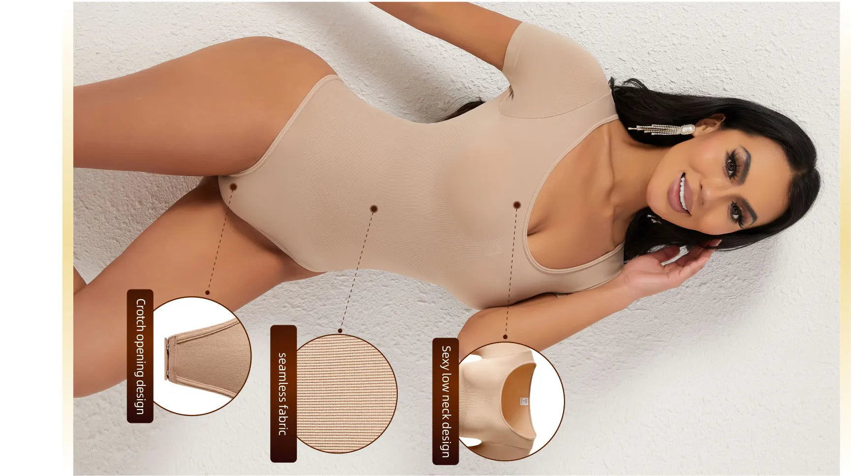 Shapewear Waist Cincher Tummy Shaping Crotch Control Butt Hip Lifter Full Body Shaper Slimming Sheath Bodysuit Woman Body