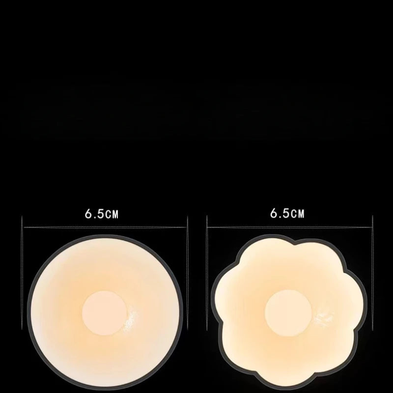 1pair Silicone Nipple Cover Lift Up Bra Sticker Adhesive Invisible Bra Breast Pasty Women Chest Petals Reusable Strapless Bras