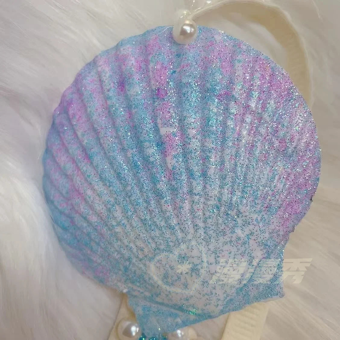 customized sparkling iridescent sequin shell bra pearl chain tassel pool party bra beach vacation pearl jacket belly dance bras