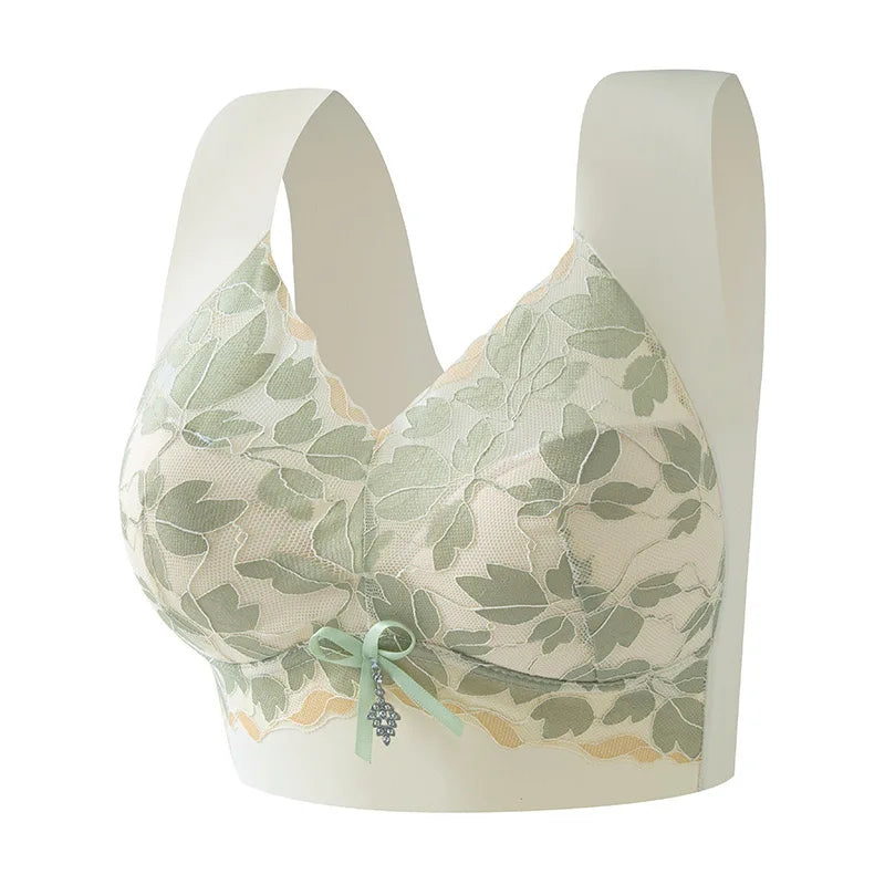 Women's Seamless Bras Lace Sexy Lingerie Bra Anti-Sagging Large Size Underwear Comfortable Breathable Non Steel Ring Vest Bra