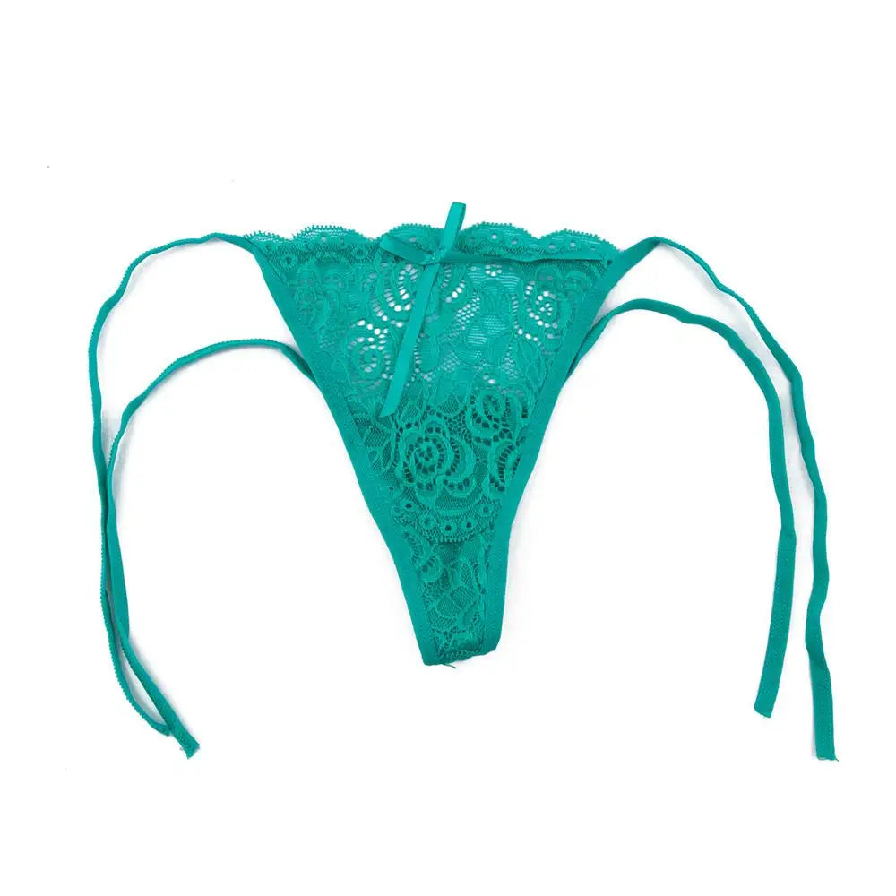 Women's Sexy Intimates Underwear Low Waist Lace Floral Transparent Lingerie Knickers