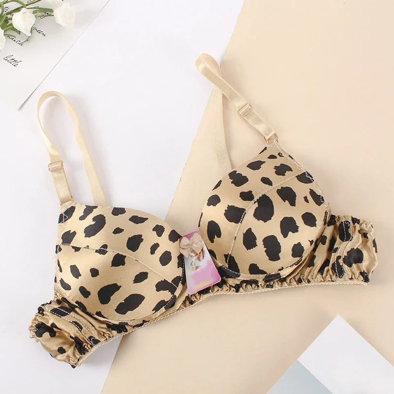 Comfortable Double Sided Silk Bra Without Steel Rims for Women B Cup Thin Oversized Wireless Bra  Soft Comfort Lingerie