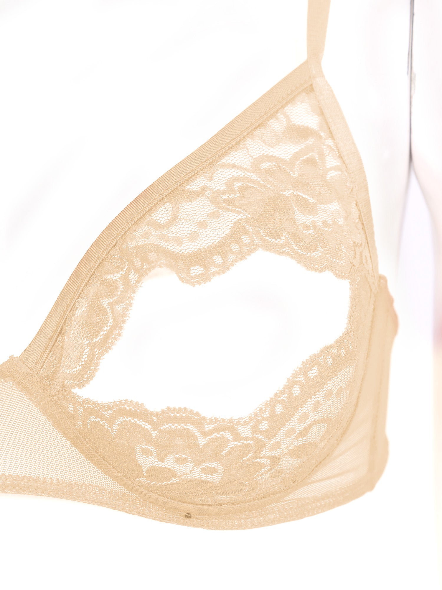 Women Nipple Exposed Bra Sexy Open Cup Lace Lingerie Exotic Brassiere Nightclub See-through Bralette Wire-free Unlined Bra Top