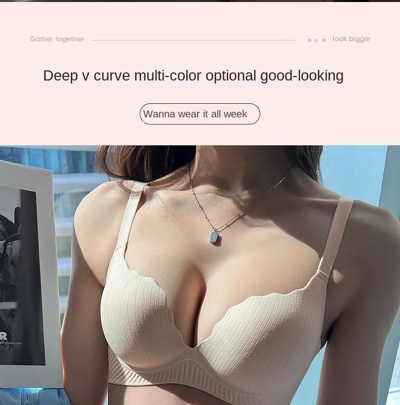 Ultra Thick 6CM Push up Bra for Small Chest Padded No Steel Ring Comfortable Sexy Lift Lingerie Flat Chest Women