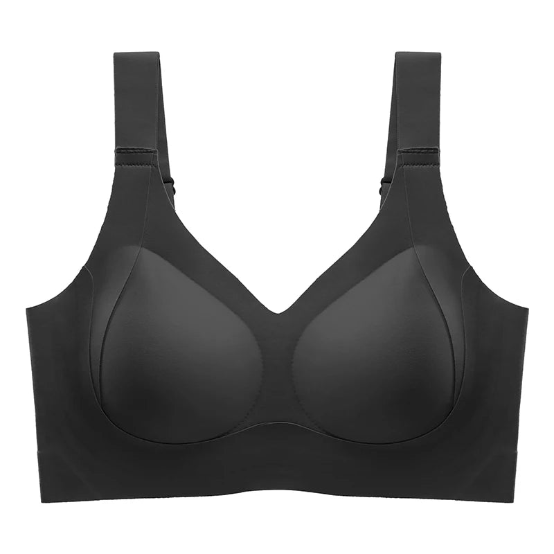Seamless Women's Full Coverage Large Size Sexy V Neck Female Bralette Lift Up Wireless Minimizer bra Lingerie XL 2XL 3XL 4XL 5XL