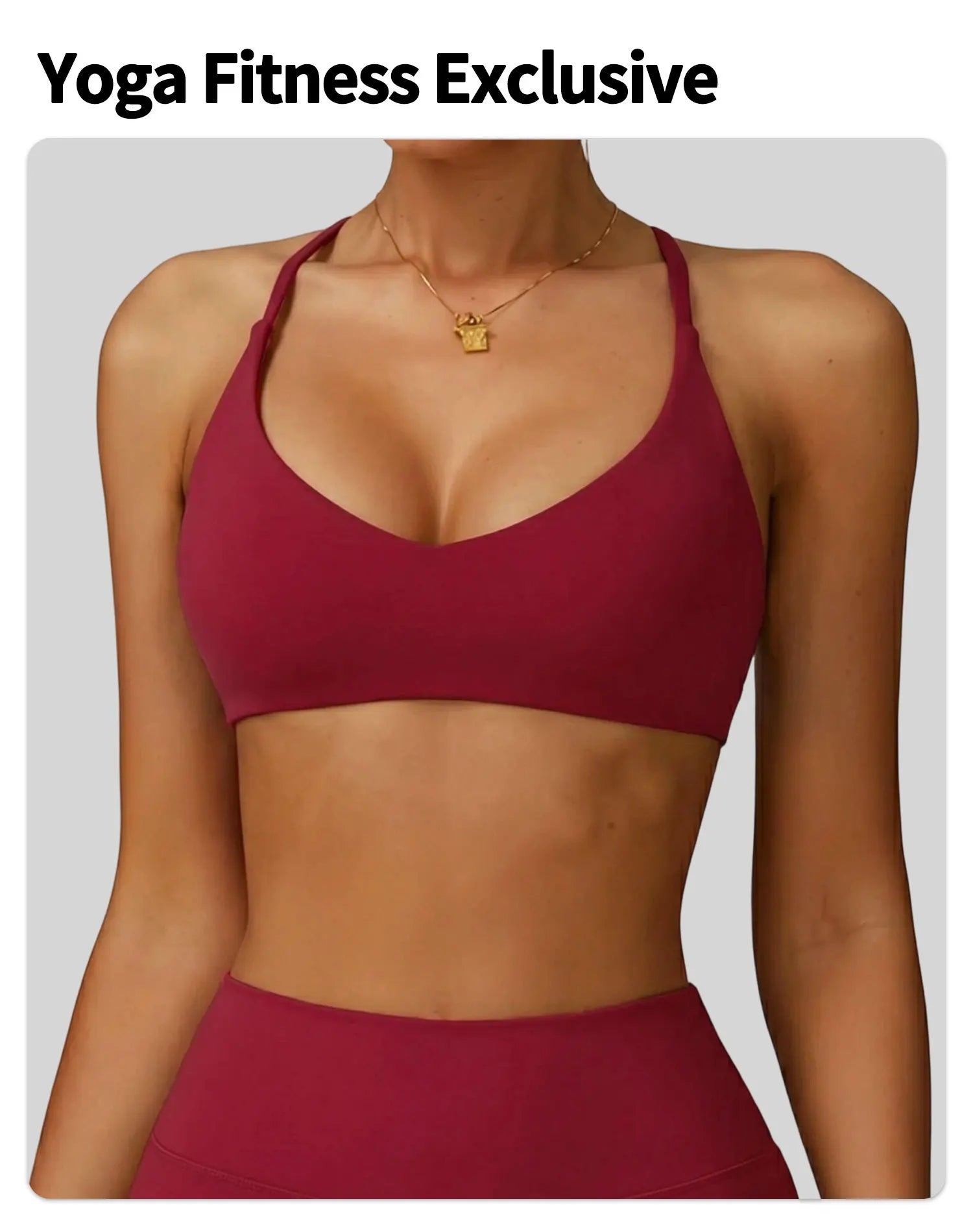 Sports Bra High  Support Women Gym Underwear Push-up Back Cross Yoga Crop Top Running Workout Fitness Pilates Solid Color