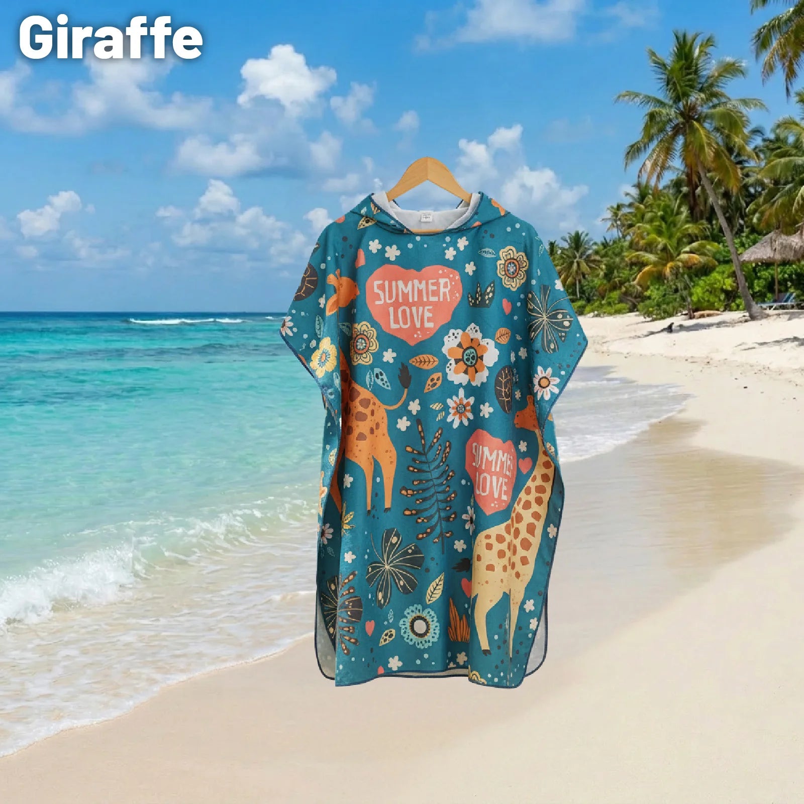Hooded Beach Cover-Up Robe - Ultra-Soft Quick-Dry Microfiber Towel Sun Protection Swimwear Surf Cover-Up and Privacy Wrap