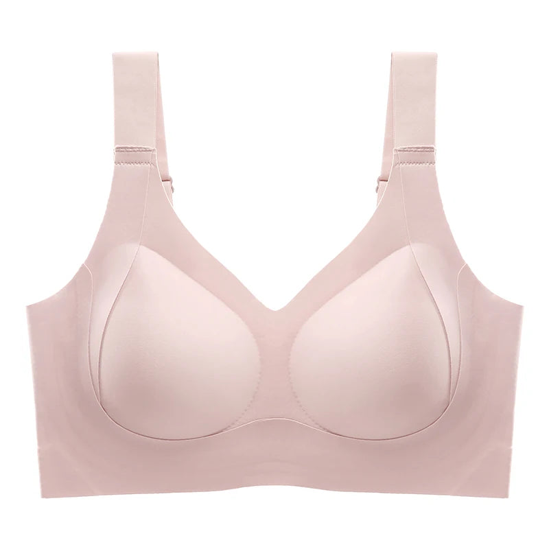 Seamless Women's Full Coverage Large Size Sexy V Neck Female Bralette Lift Up Wireless Minimizer bra Lingerie XL 2XL 3XL 4XL 5XL