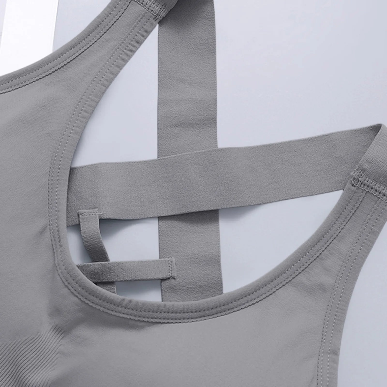Women'S Sports Bra Cross-Back Design Seamless Design High Elasticity Quick-Drying Suitable All Seasons Fitness And Yoga