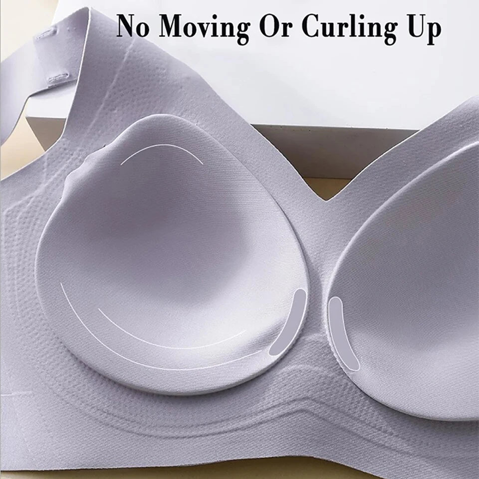 Plus Size Full Coverage Bras For Women No Underwire T-shirt Bra Seamless Push Up Daily Bralette Underwear With Soft Support Bra