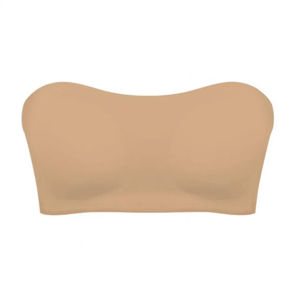 Invisible Bra with Side Breast Buttons Half Cup Contoured Cups Strapless Bra Anti-slip Off-shoulder Dress Top Pairing Bra