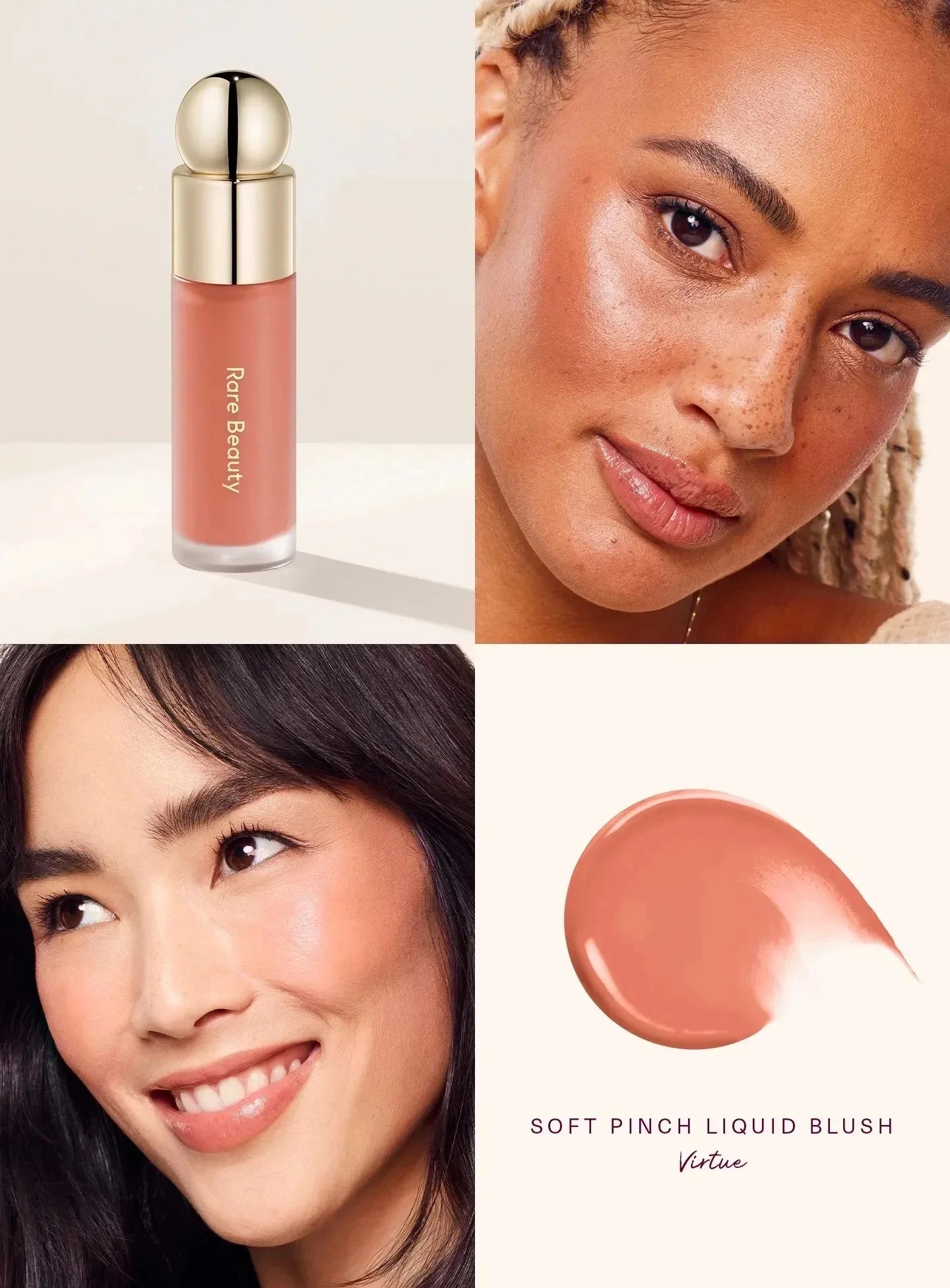 Rare Beauty Makeup Liquid Blush Cheeks Waterproof and Long-Lasting Nourishing Happy Hope Love Joy Lucky Worth With Box Makeup