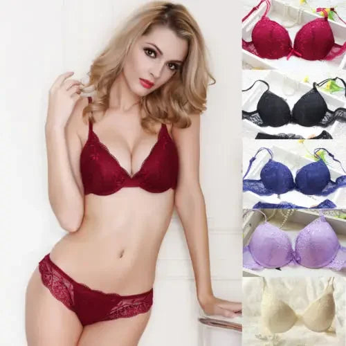 Girls Bra Sets for Women Push Up Bras Underwire Brassiere A B Cup Underwear Lingerie Three Quarters(3/4 Cup) Sexy Bralette Cheap
