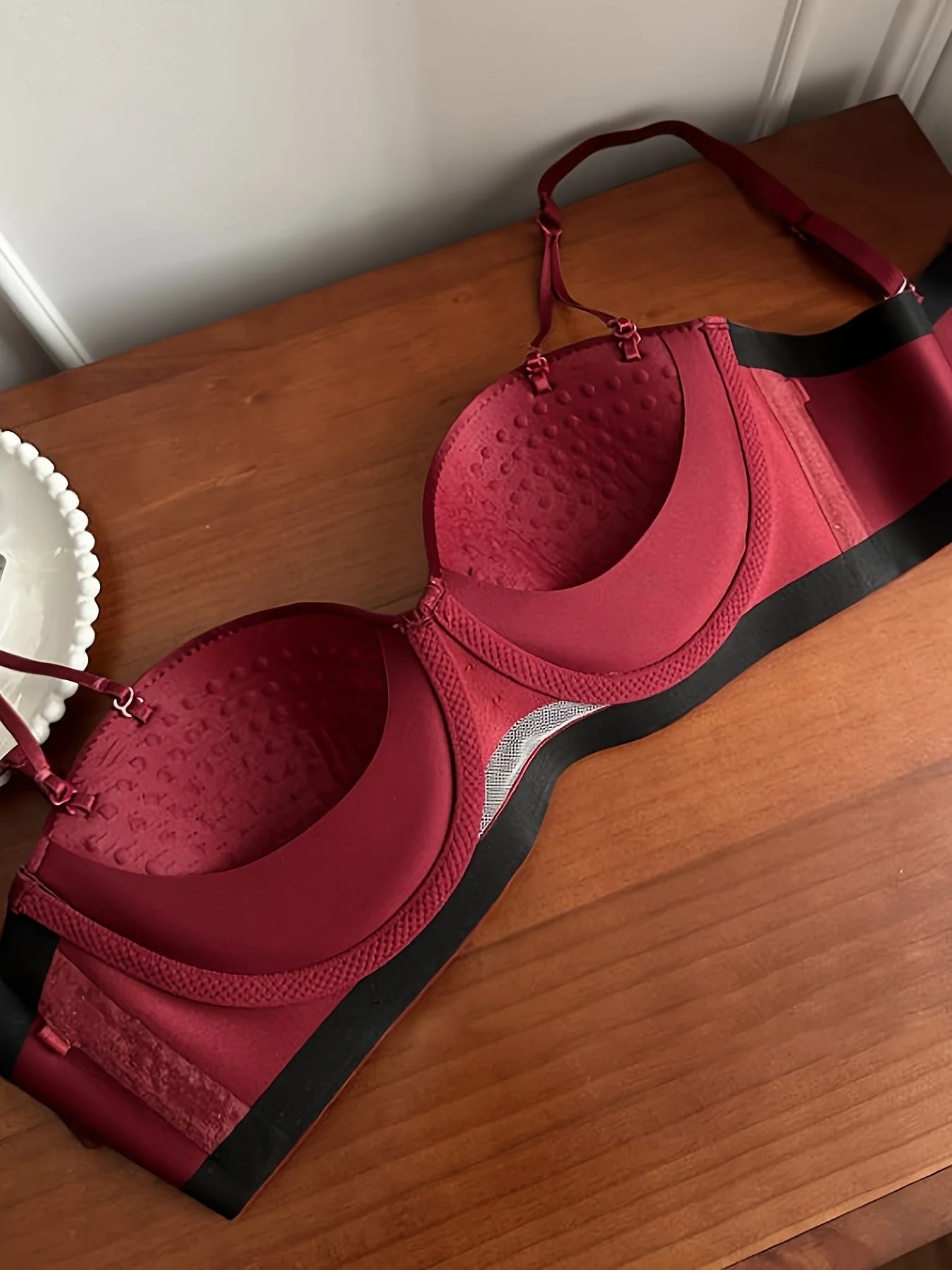 Red lingerie women's sexy seamless bra small bust size detachable shoulder strap bra